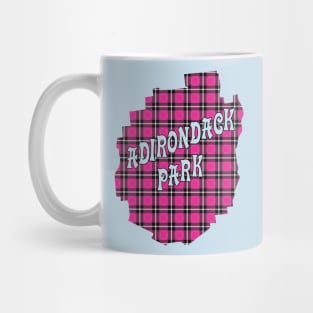 Hot Pink Plaid Adirondack Park w/ Text Mug